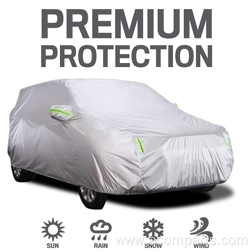 customized size pvc grey cloth cheap car cover